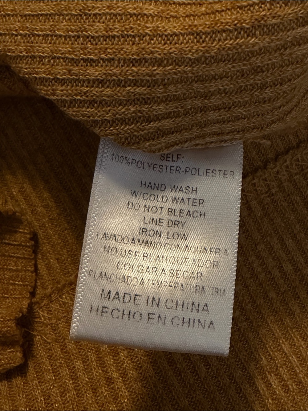 Listicle Mustard Ribbed Knit Top - Picture 4 of 6